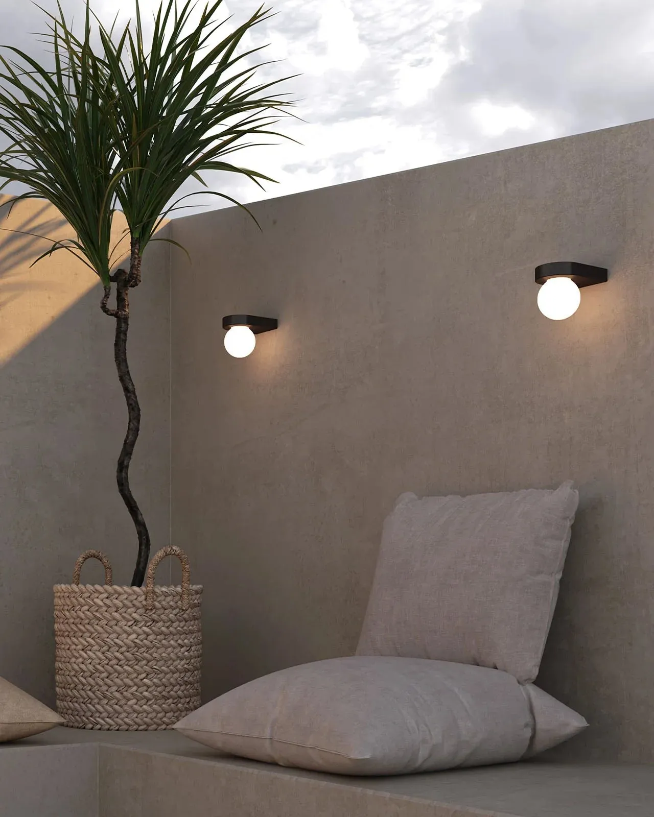 Perched Orb Wall Light