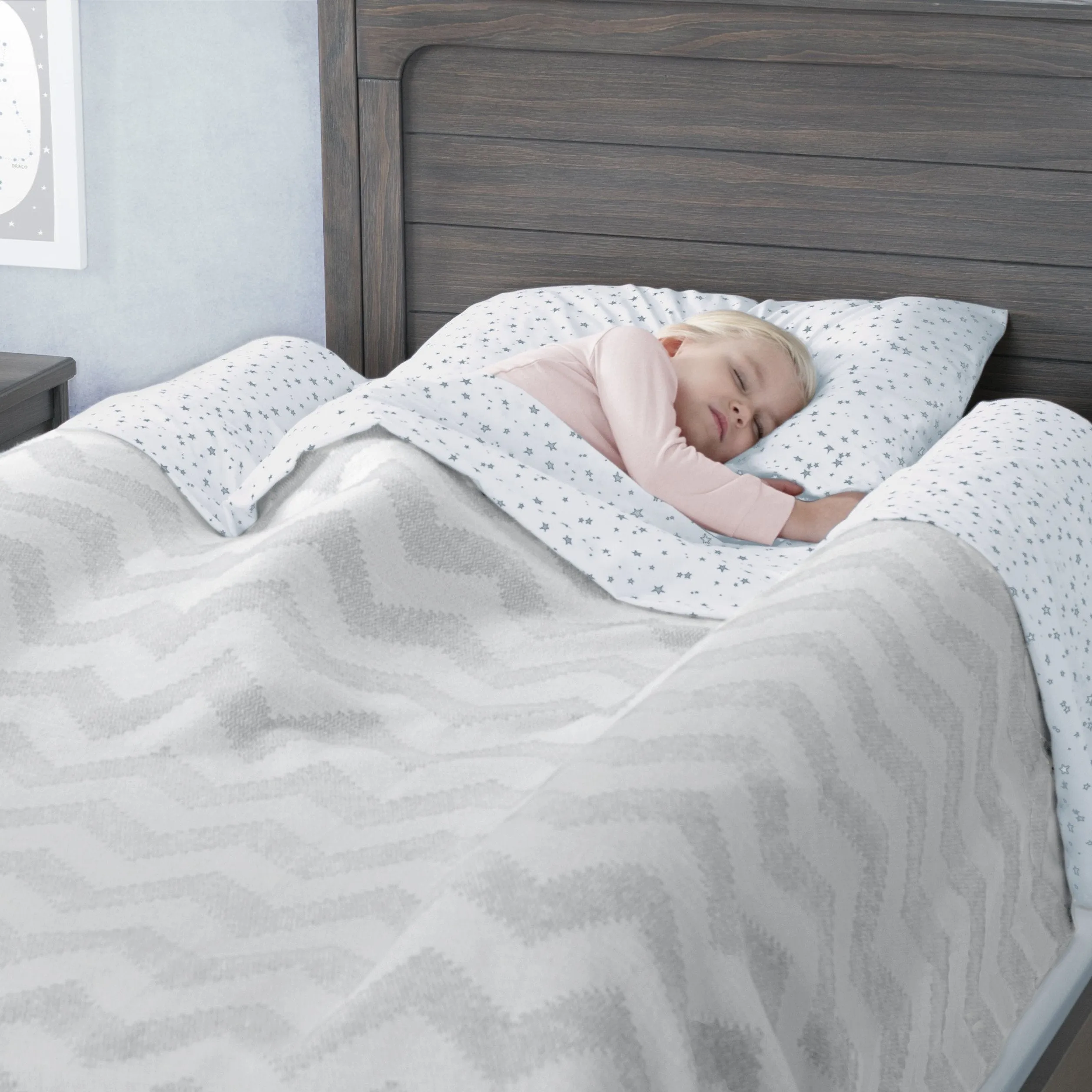 Perfect Sleeper Inflatable Bed Rails for Toddlers & Kids with Foot Pump (2 Pack)