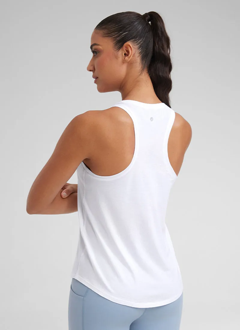 Pima Cotton Hip-Length Tank Racerback