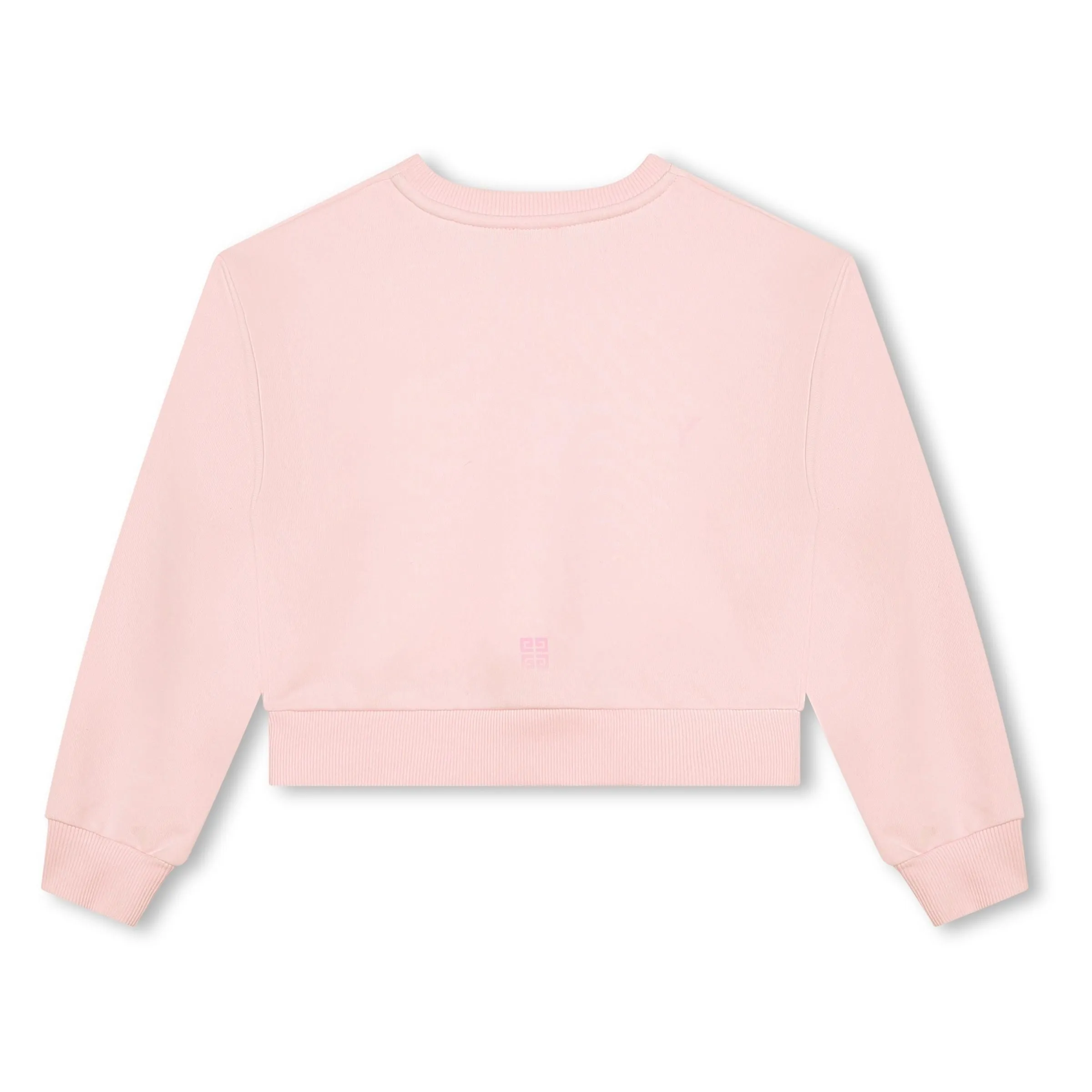 Pink Logo Print Fleece Sweatshirt