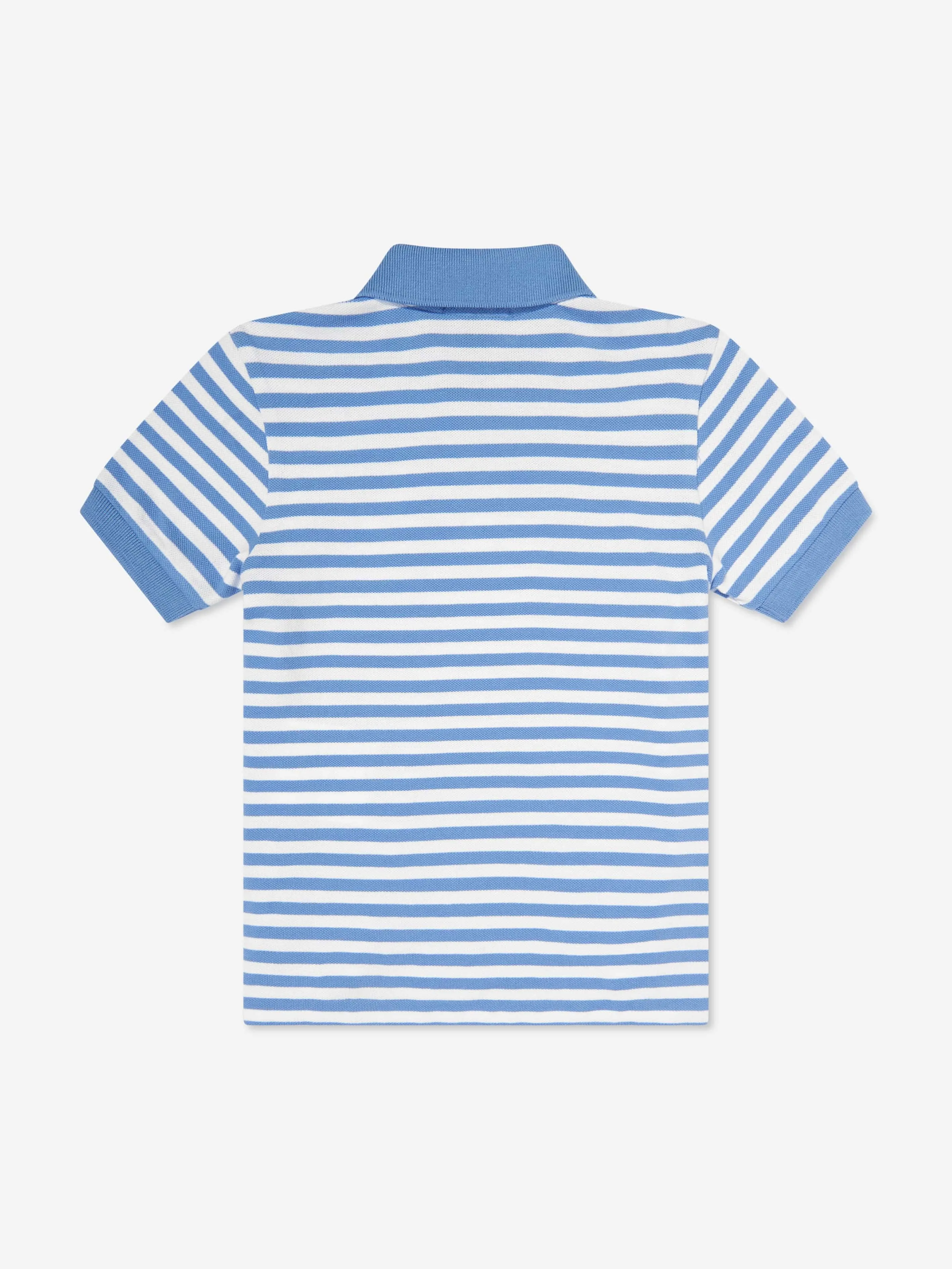Ralph Lauren Boys Striped Logo Polo Shirt in Blue