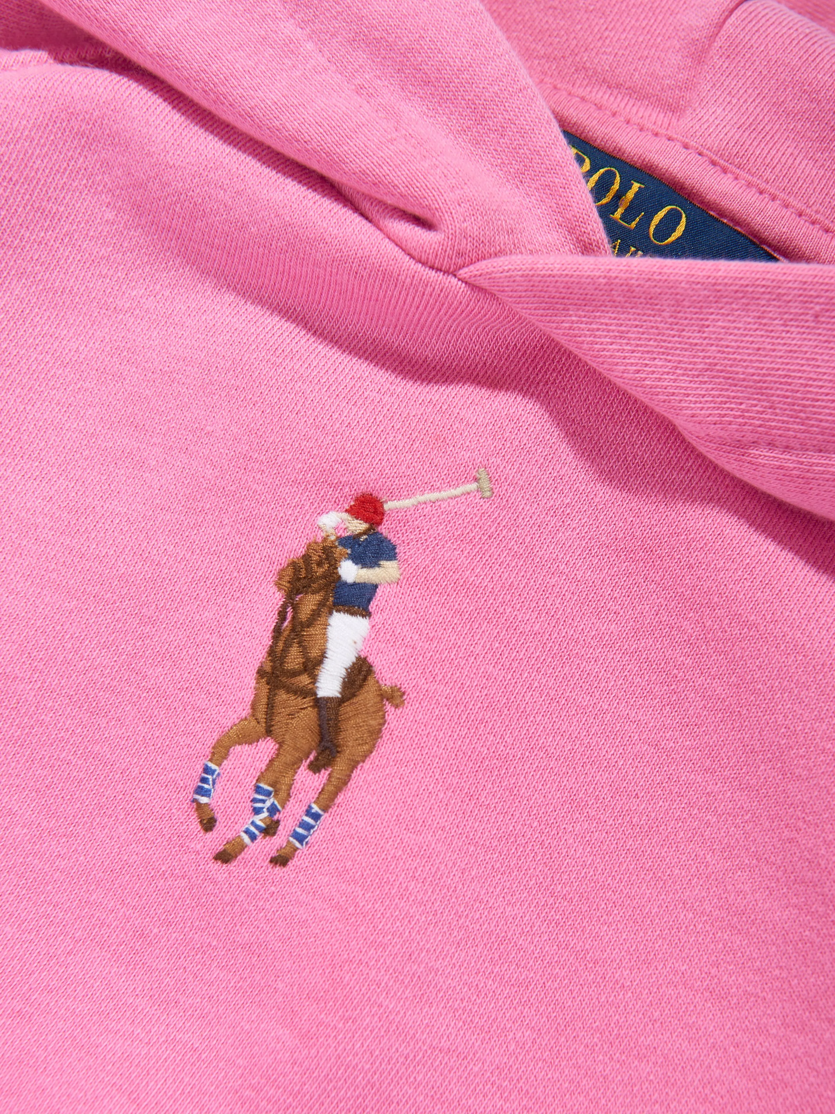Ralph Lauren Girls Logo Hoodie in Pink