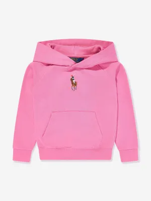 Ralph Lauren Girls Logo Hoodie in Pink