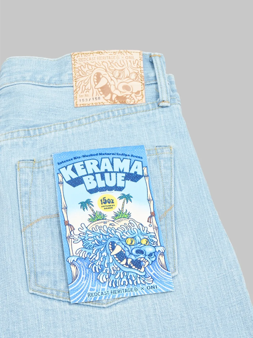 Redcast Heritage x ONI Denim Kerama Blue 15oz Intense Bio-Washed Natural Indigo Jeans