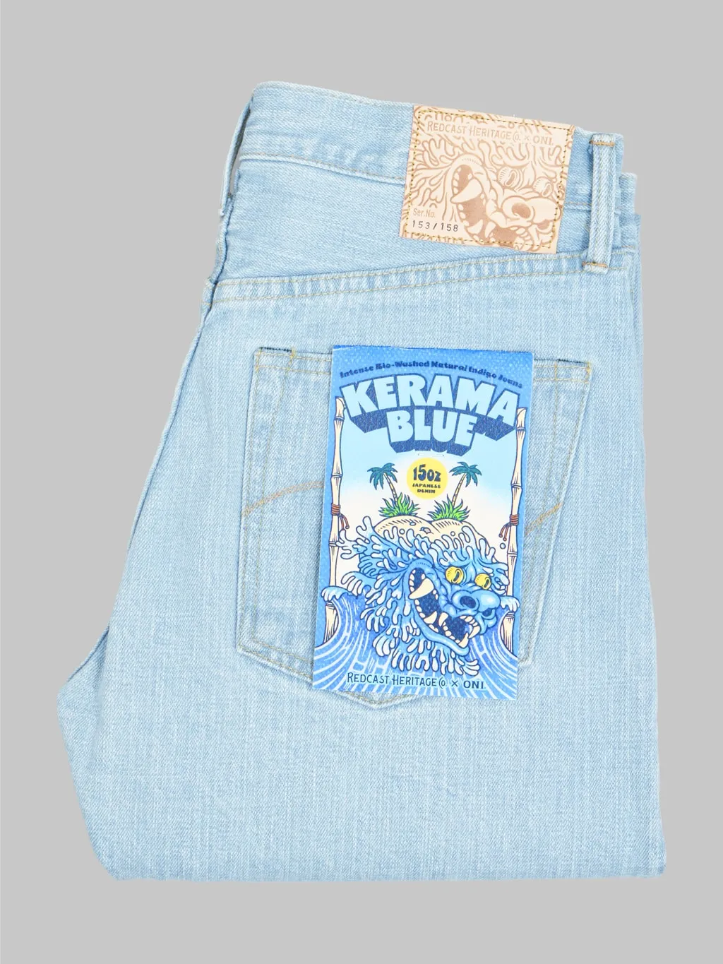 Redcast Heritage x ONI Denim Kerama Blue 15oz Intense Bio-Washed Natural Indigo Jeans