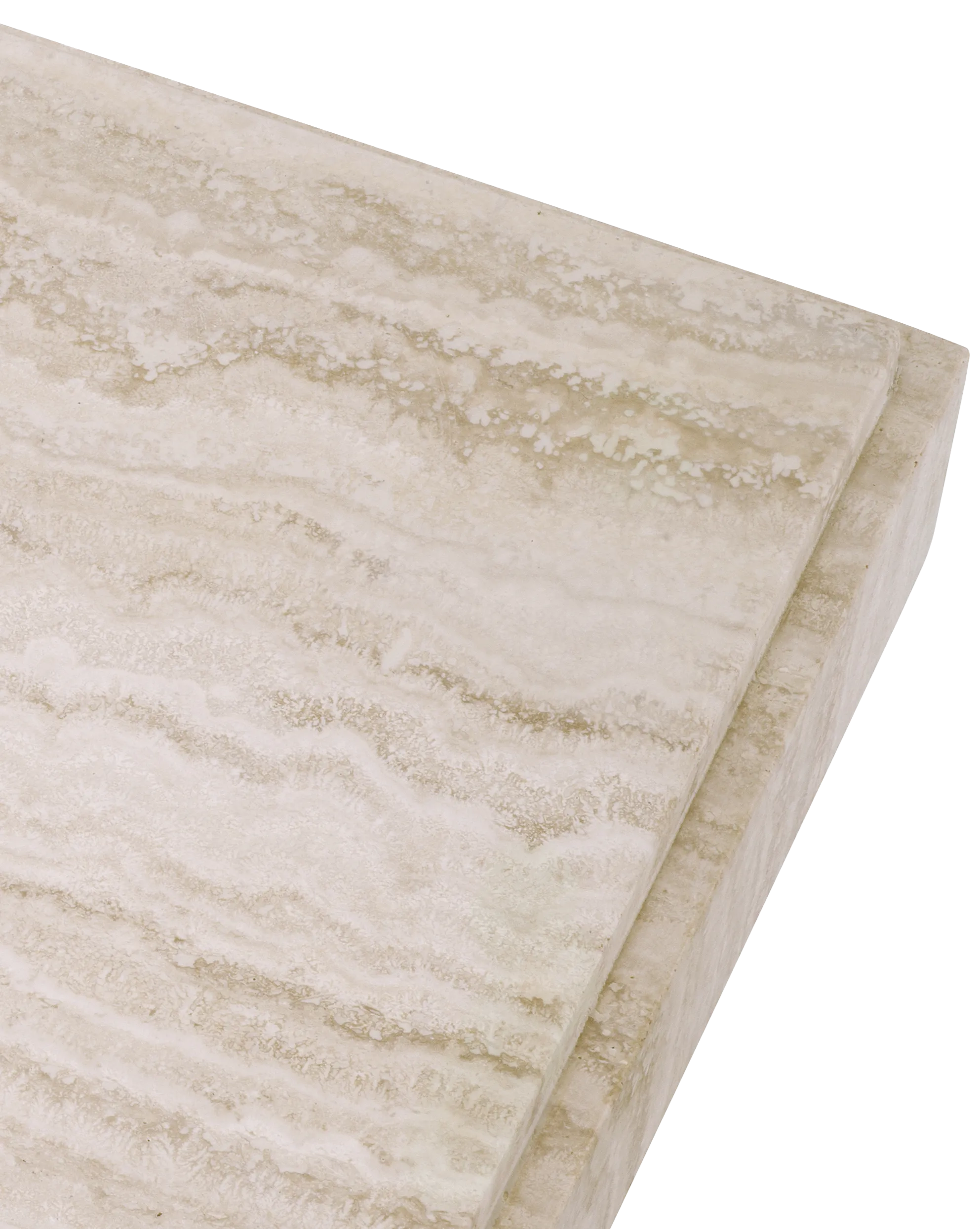 REFINED TRAVERTINE SIDE TABLE