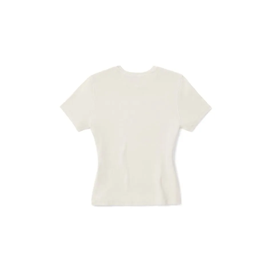 RIB TEE OFF WHITE