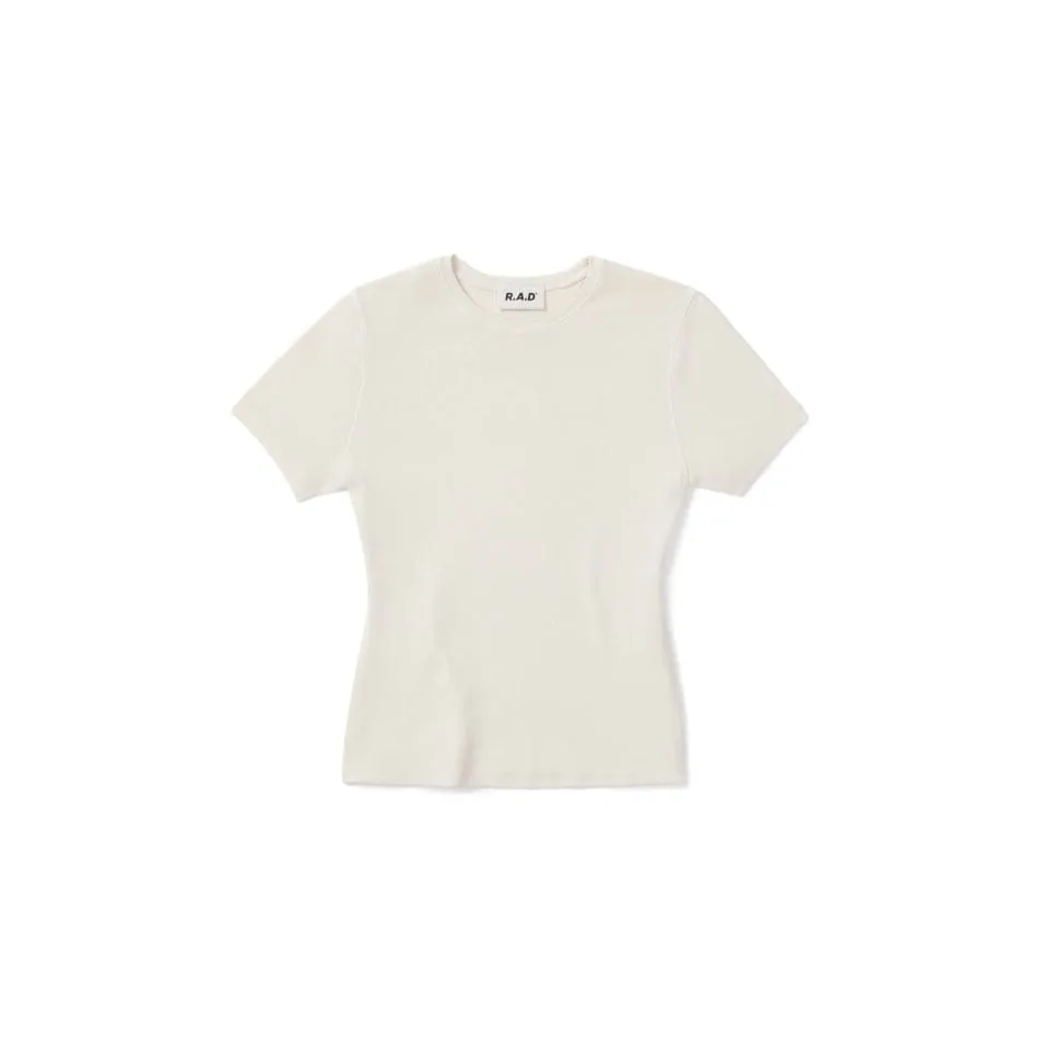 RIB TEE OFF WHITE