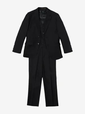 Romano Boys 3 Piece Suit in Black