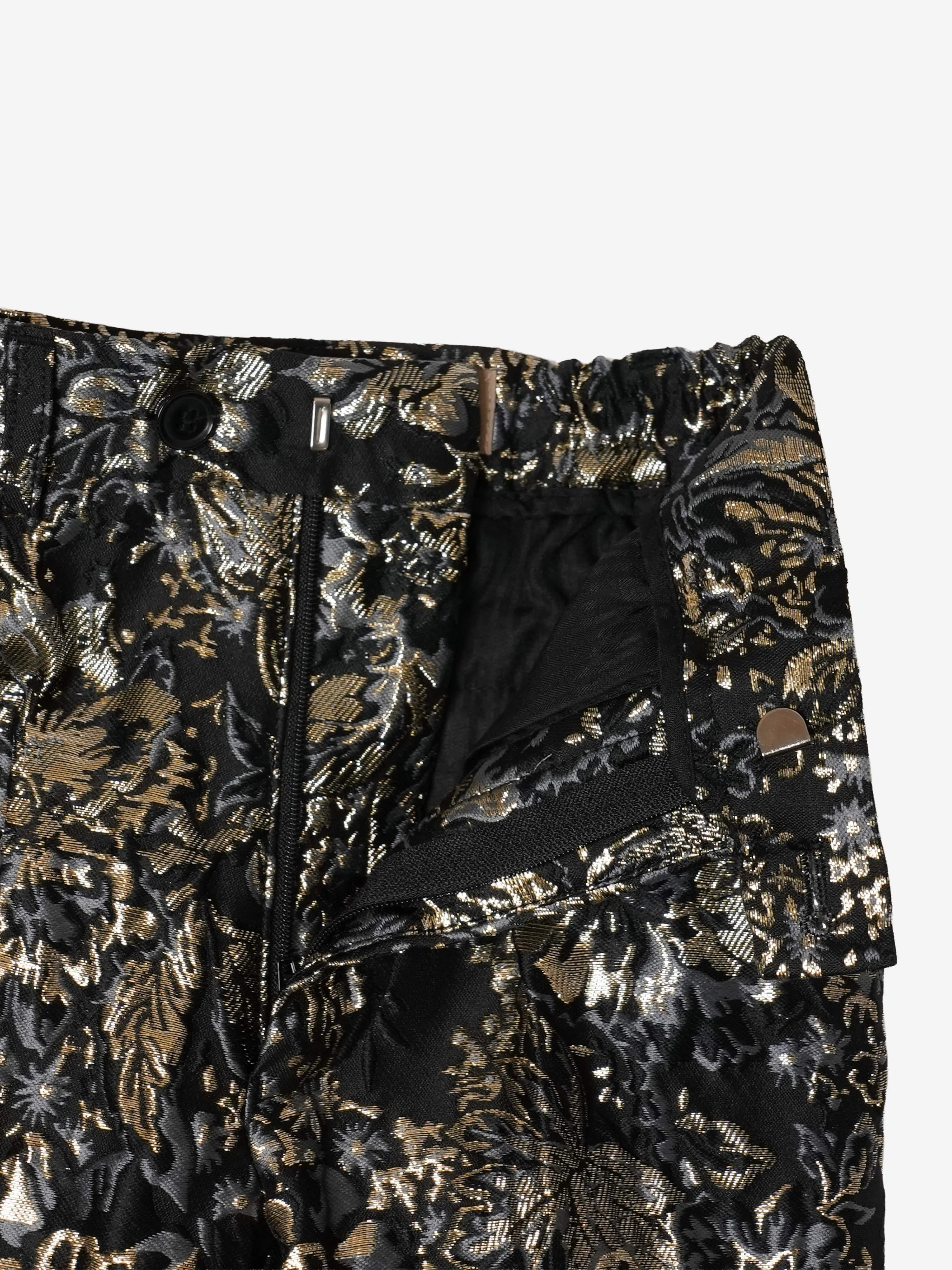 Romano Boys Floral Jacquard 2 Piece Suit in Gold