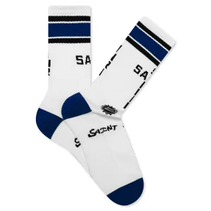 Saint Sinner Socks - White/Blue