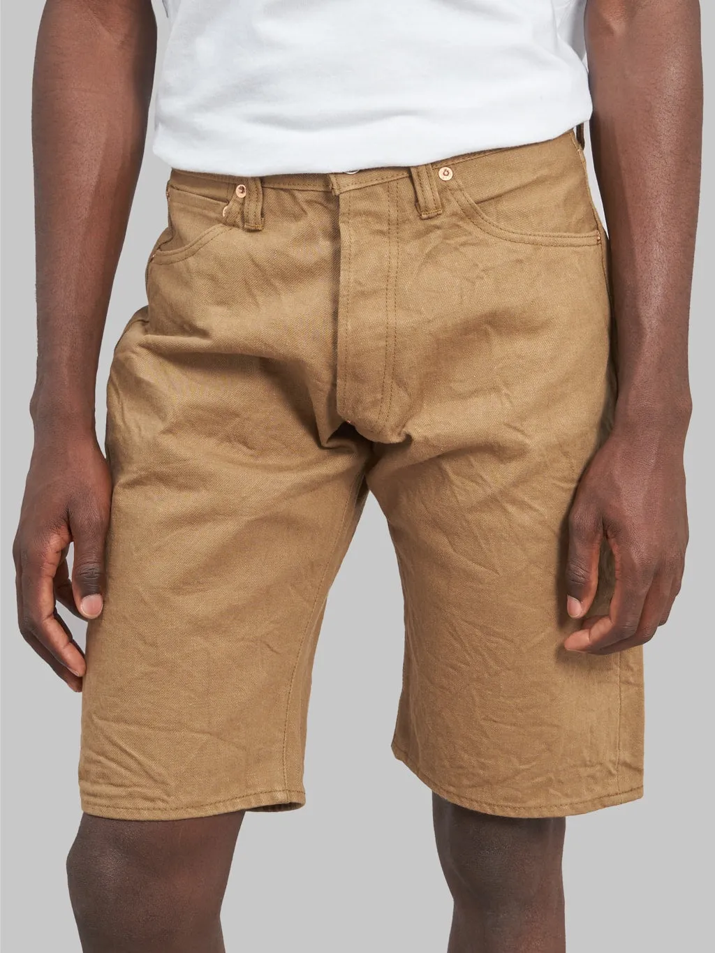 Samurai Jeans S310SPⅡ 15oz Selvedge Chino Shorts Khaki