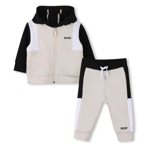 Sand Colorblock Jacket & Trousers Set