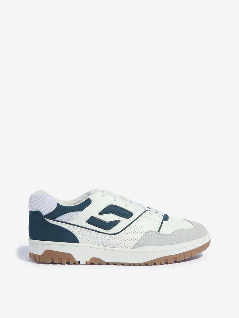 SOLEPLAY Blue Colour-Blocked Lace-Up Sneakers