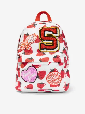 Stella McCartney Girls Strawberry Backpack in Red (32cm)