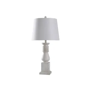 Stylecraft Istress 16" W Old White Polyresin Table Lamp - OLD WHITE ONE SIZE
