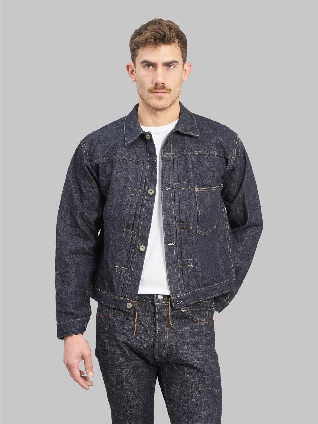 Sugar Cane 1943 Super Denim Collectibles #08 13.5oz Blue Denim Blouse