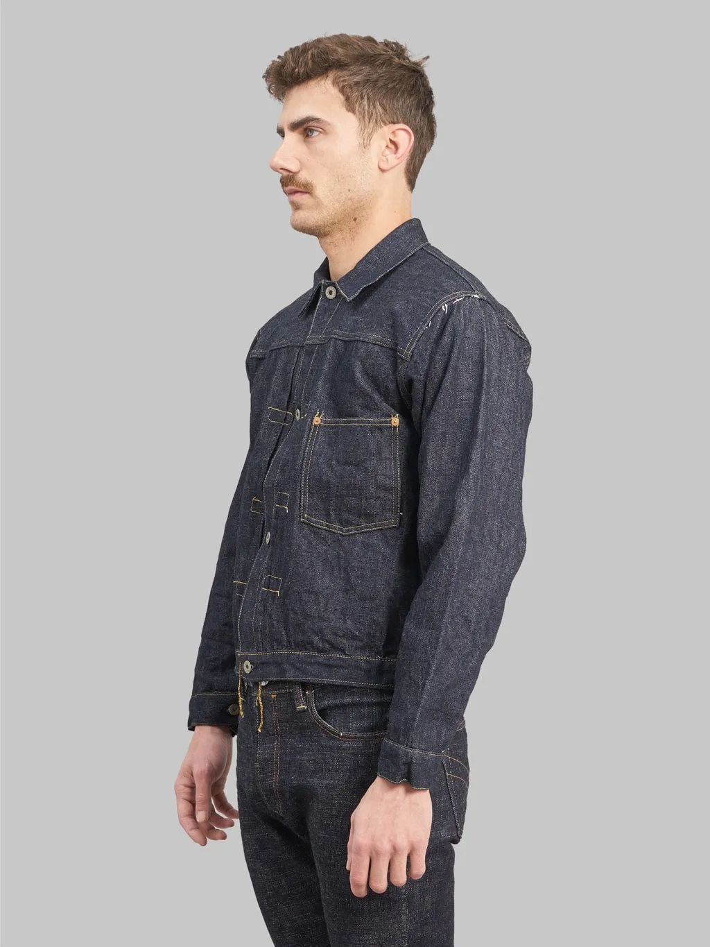 Sugar Cane 1943 Super Denim Collectibles #08 13.5oz Blue Denim Blouse