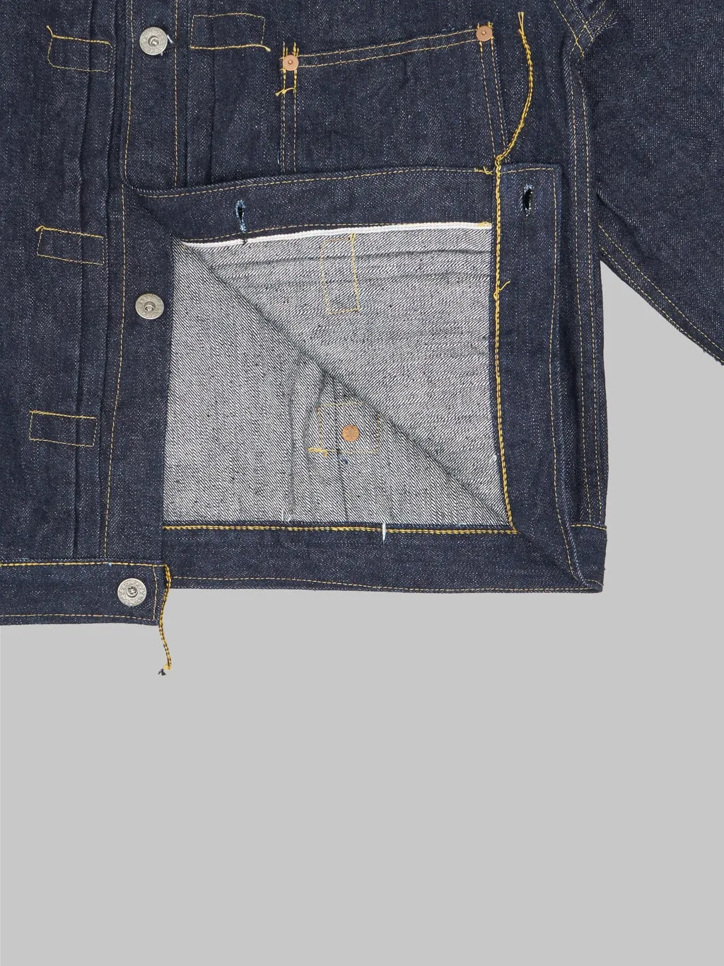 Sugar Cane 1943 Super Denim Collectibles #08 13.5oz Blue Denim Blouse