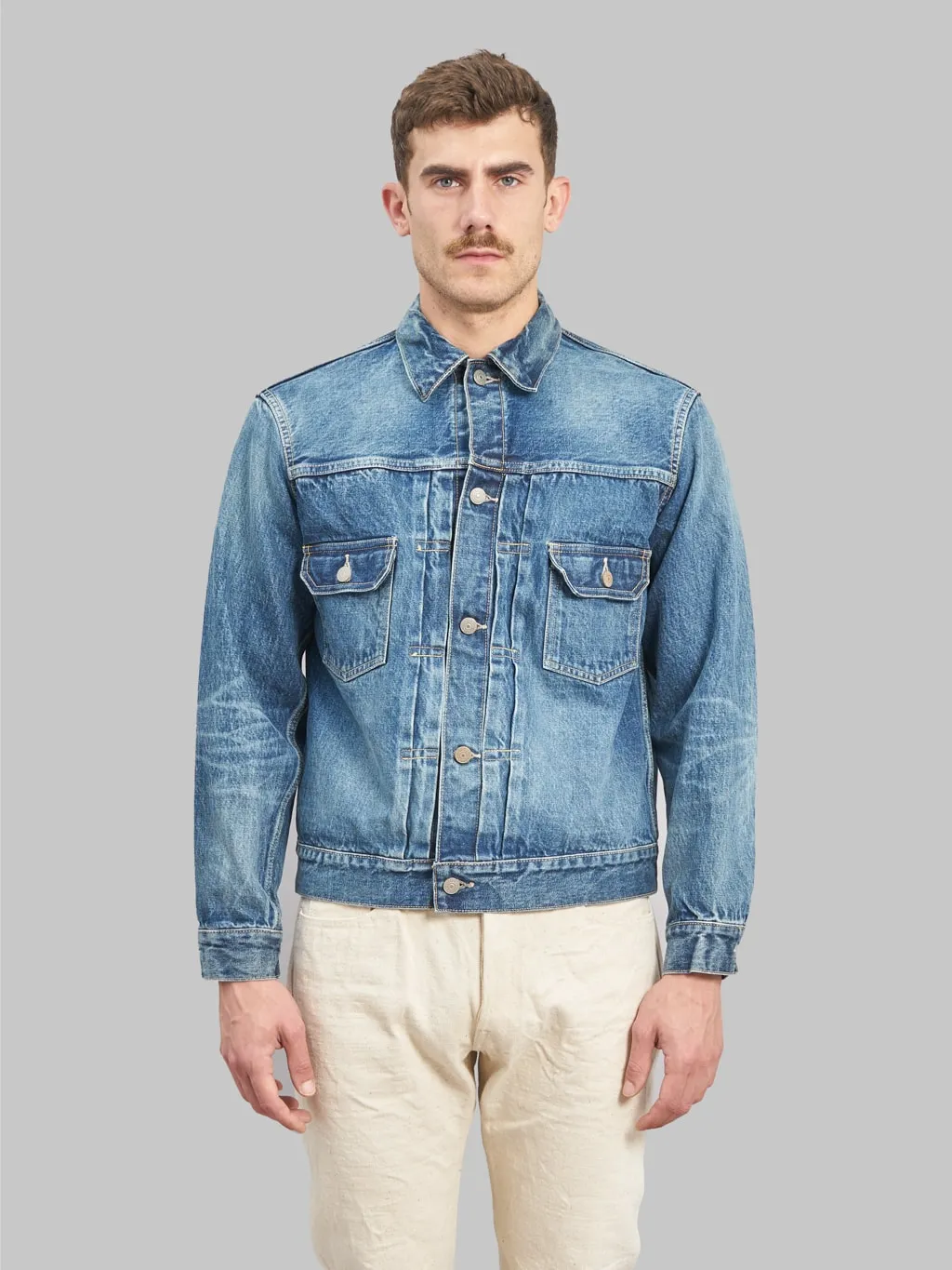 Sugar Cane 1953 Type II Denim Jacket Aged Model