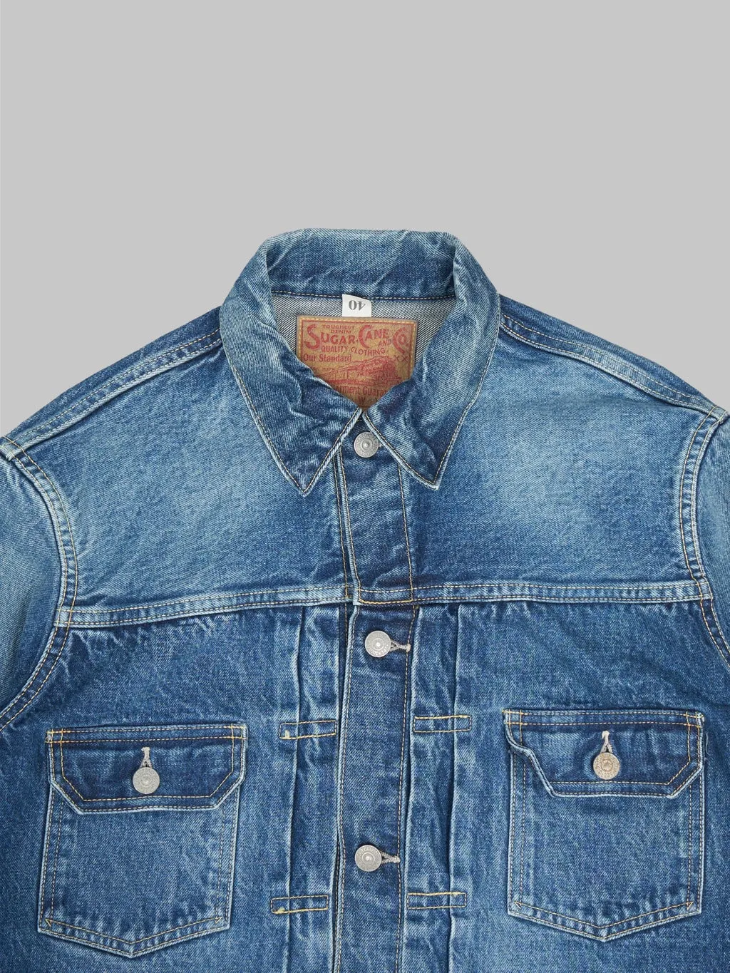 Sugar Cane 1953 Type II Denim Jacket Aged Model