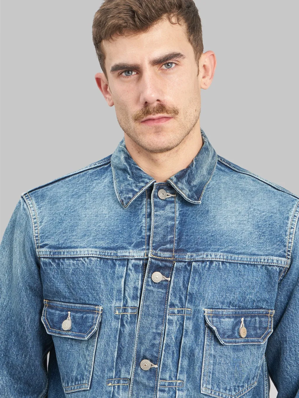 Sugar Cane 1953 Type II Denim Jacket Aged Model