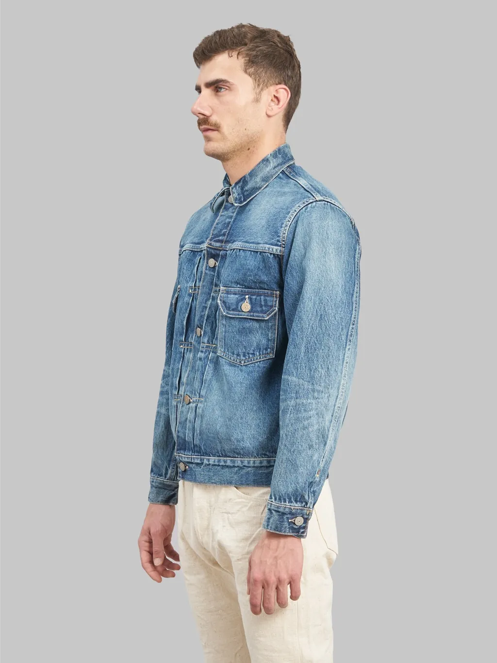 Sugar Cane 1953 Type II Denim Jacket Aged Model
