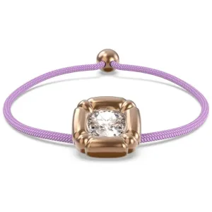 Swarovski Women's Bracelet - Dulcis Rose Gold, Crystal, Purple Cord | 5617983