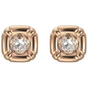 Swarovski Women's Earrings - Dulcis Cushion Cut Rose Gold Tone Plated Stud | 5617910