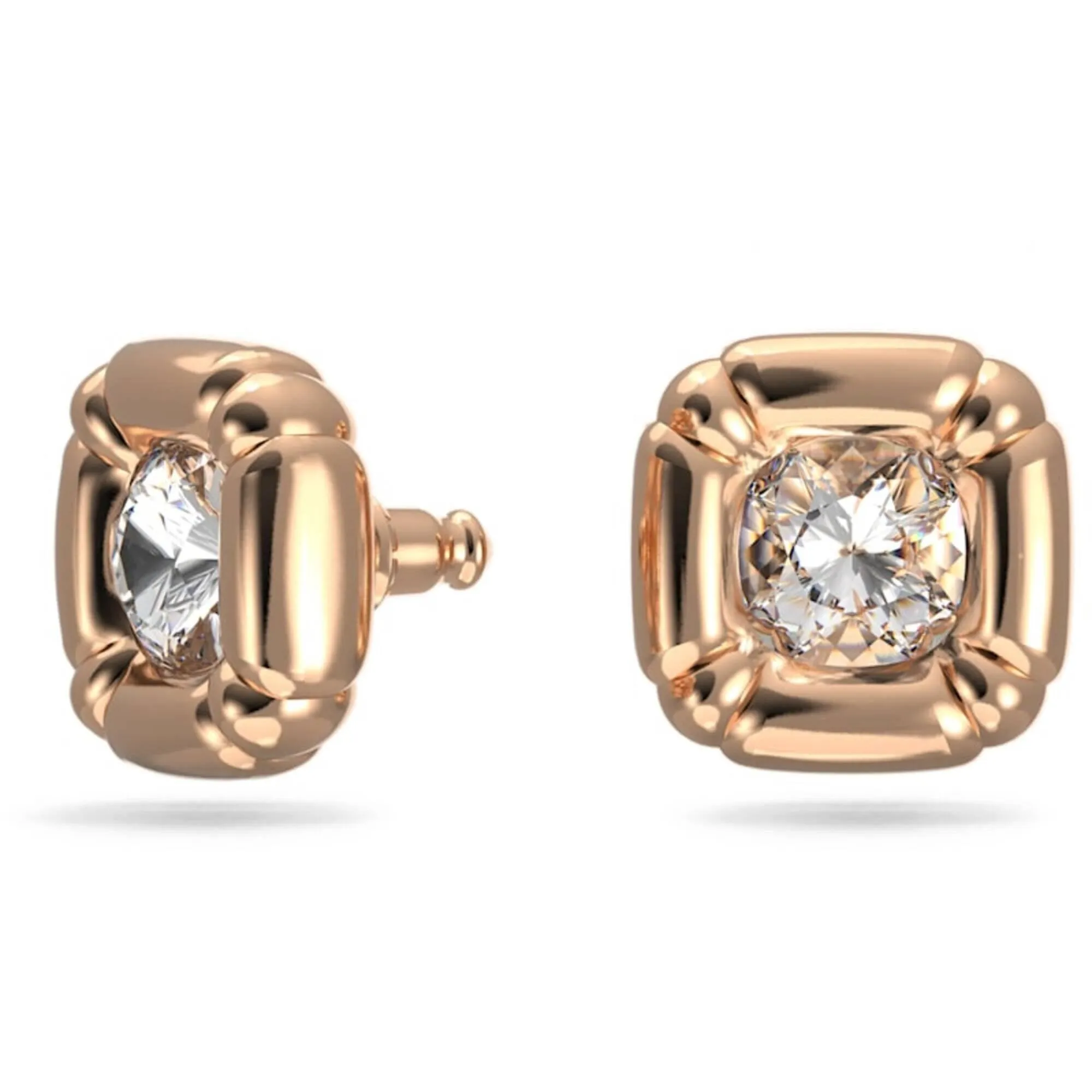 Swarovski Women's Earrings - Dulcis Cushion Cut Rose Gold Tone Plated Stud | 5617910