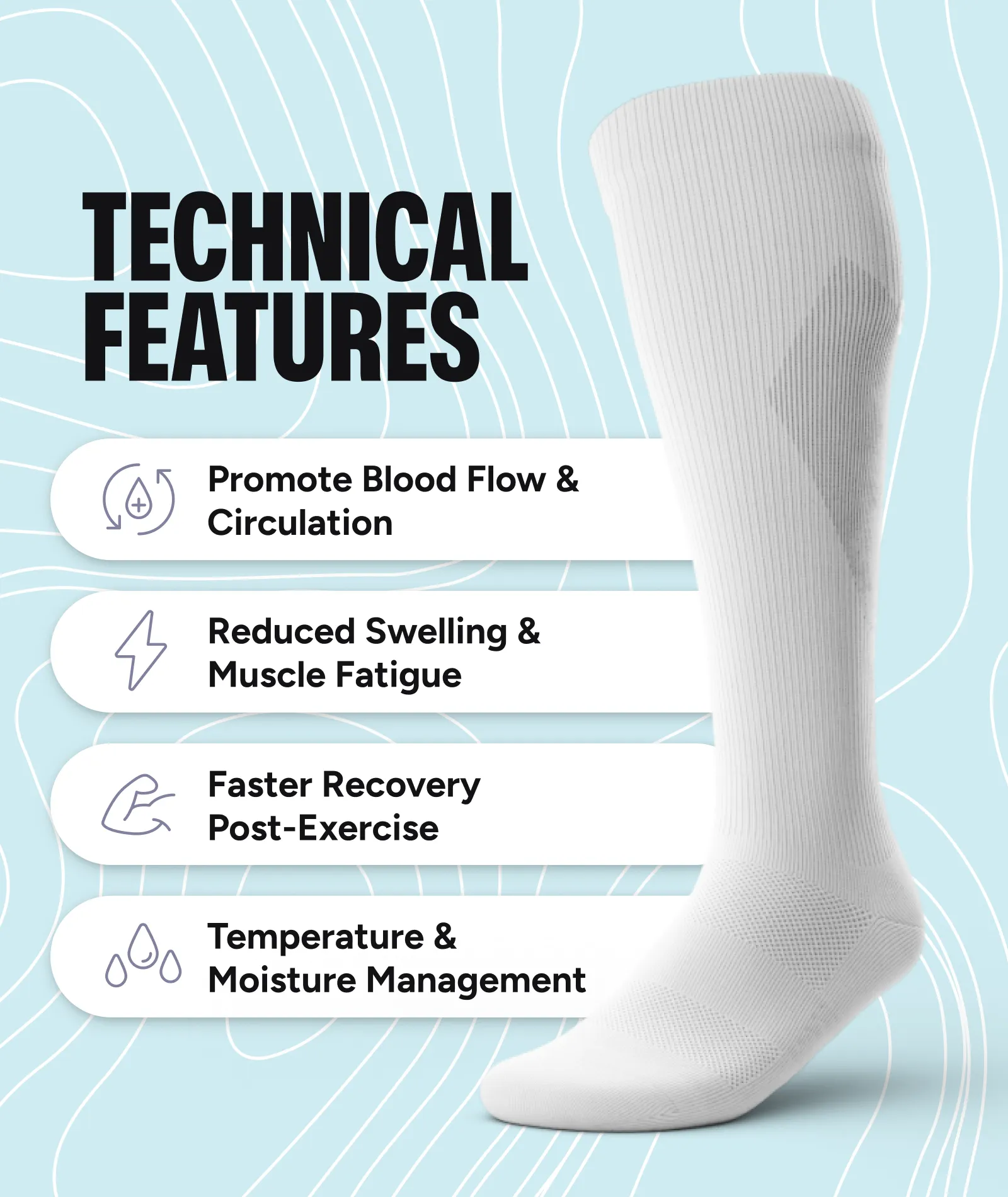 Take A Hike Knee High Compression Socks