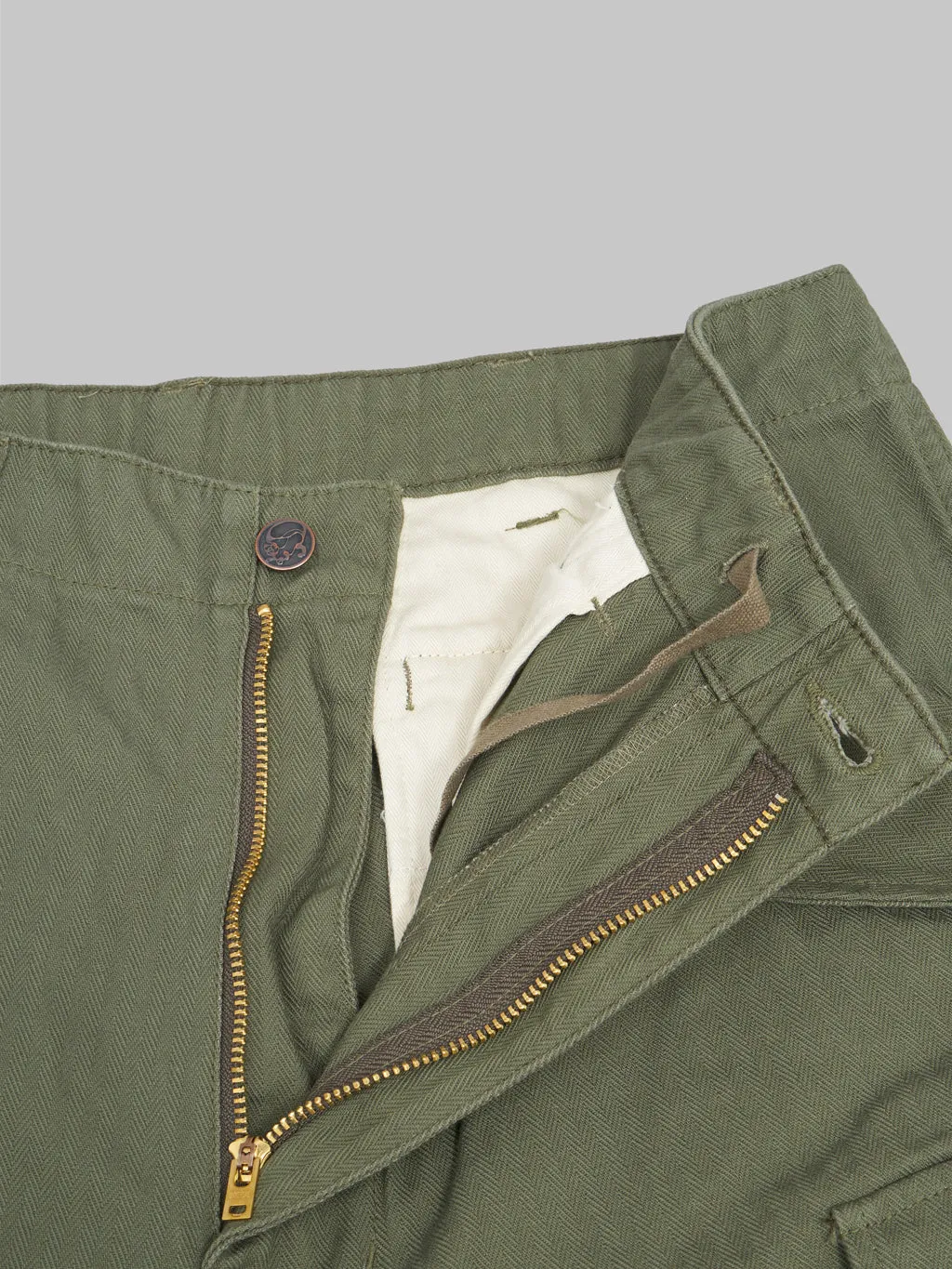 Tanuki Herringbone M-65 Pants Army Green