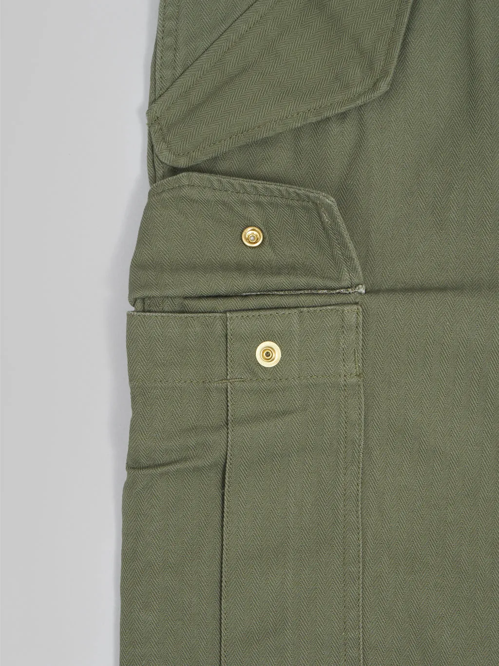 Tanuki Herringbone M-65 Pants Army Green
