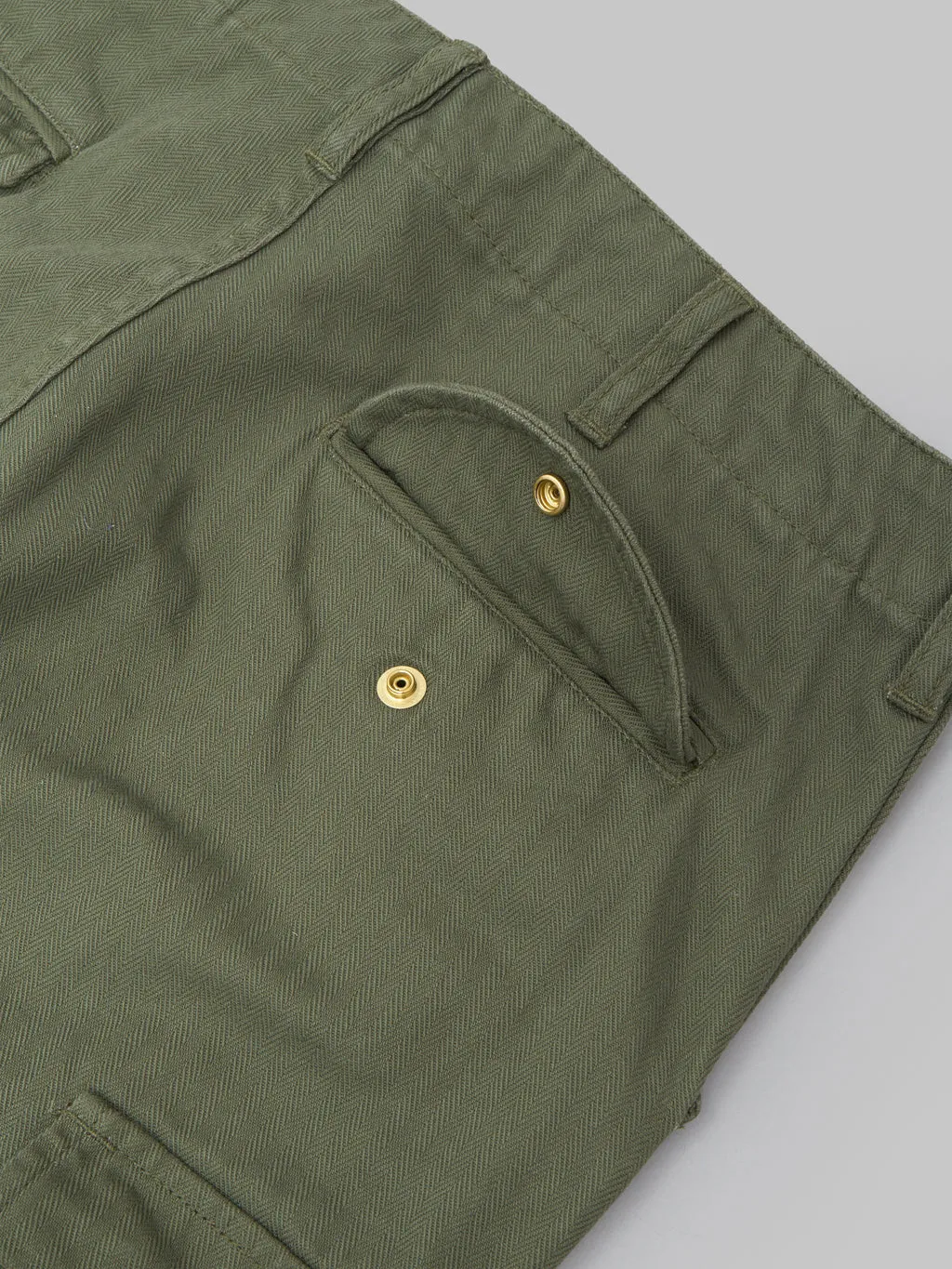 Tanuki Herringbone M-65 Pants Army Green
