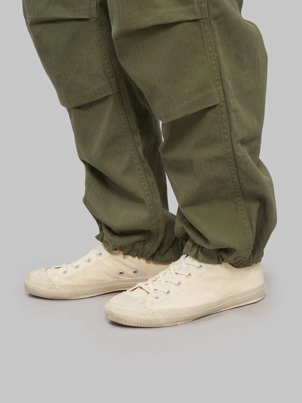 Tanuki Herringbone M-65 Pants Army Green