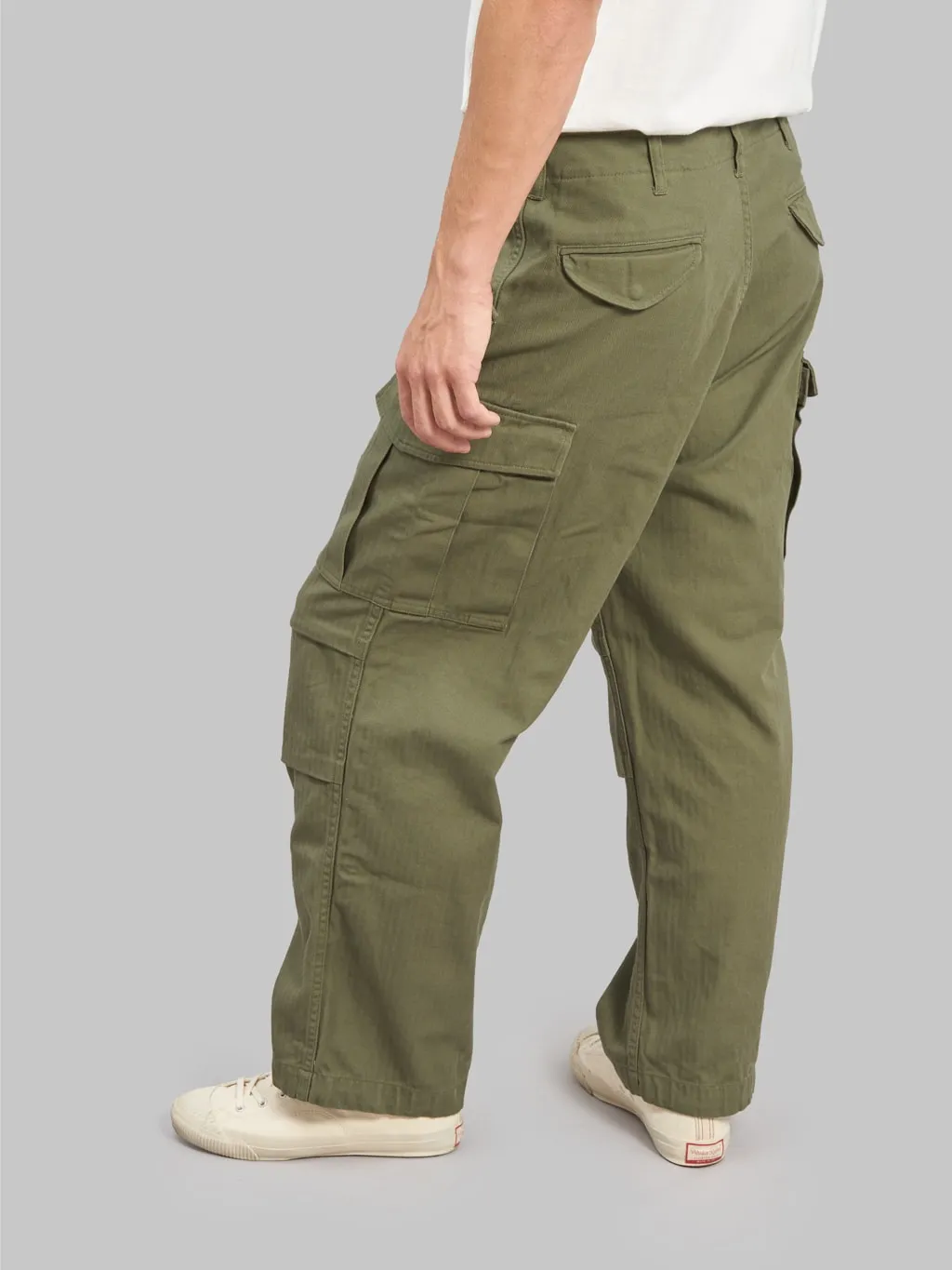 Tanuki Herringbone M-65 Pants Army Green