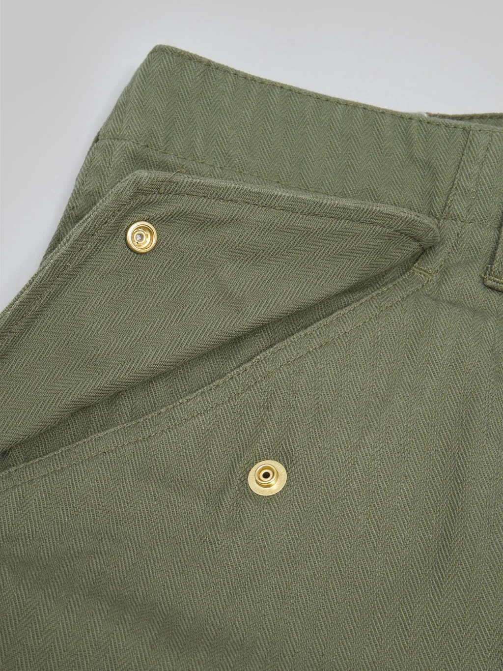 Tanuki Herringbone M-65 Pants Army Green