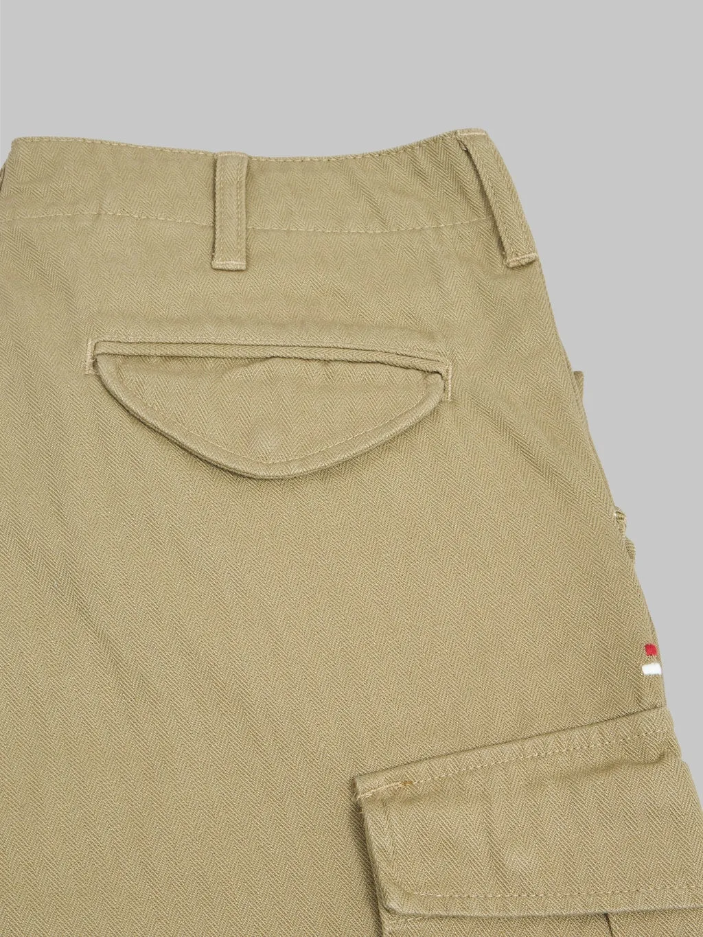 Tanuki Herringbone M-65 Pants Khaki Beige