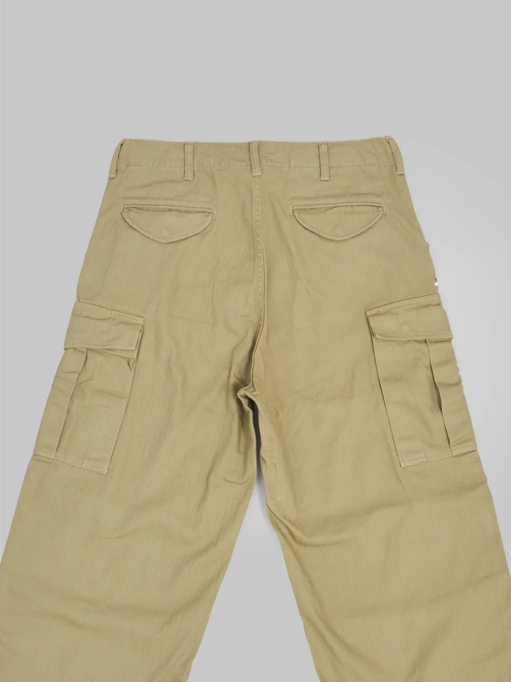 Tanuki Herringbone M-65 Pants Khaki Beige