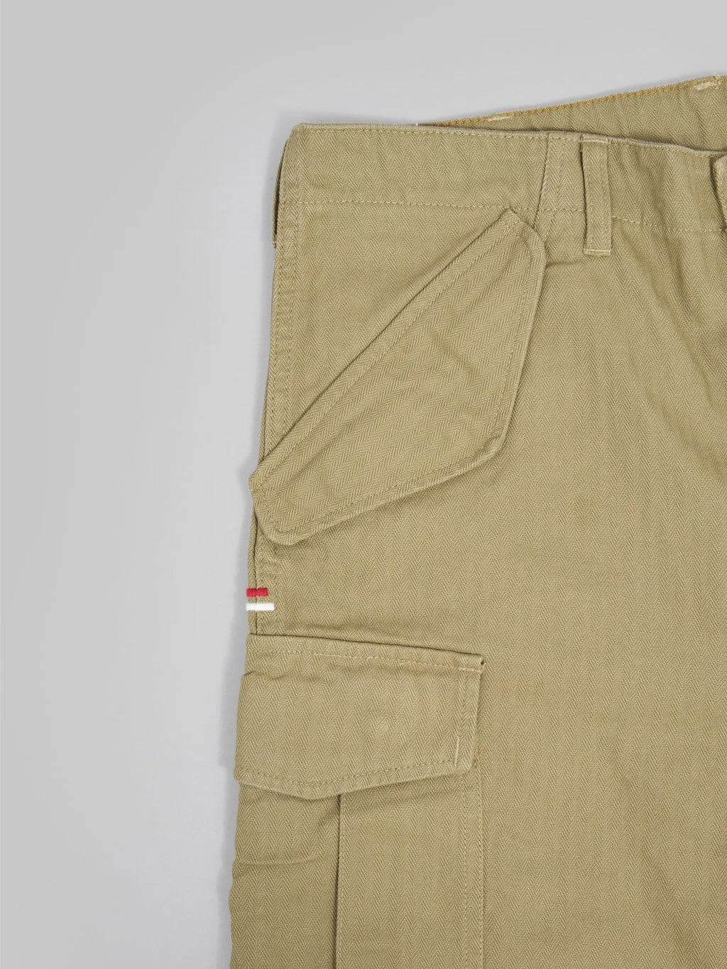 Tanuki Herringbone M-65 Pants Khaki Beige