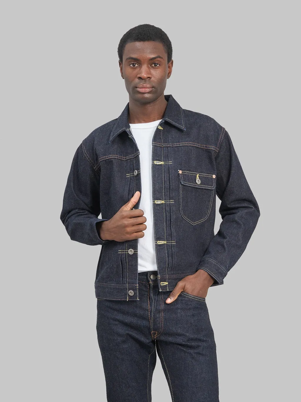 The Flat Head 14.5oz 40's Denim Jacket