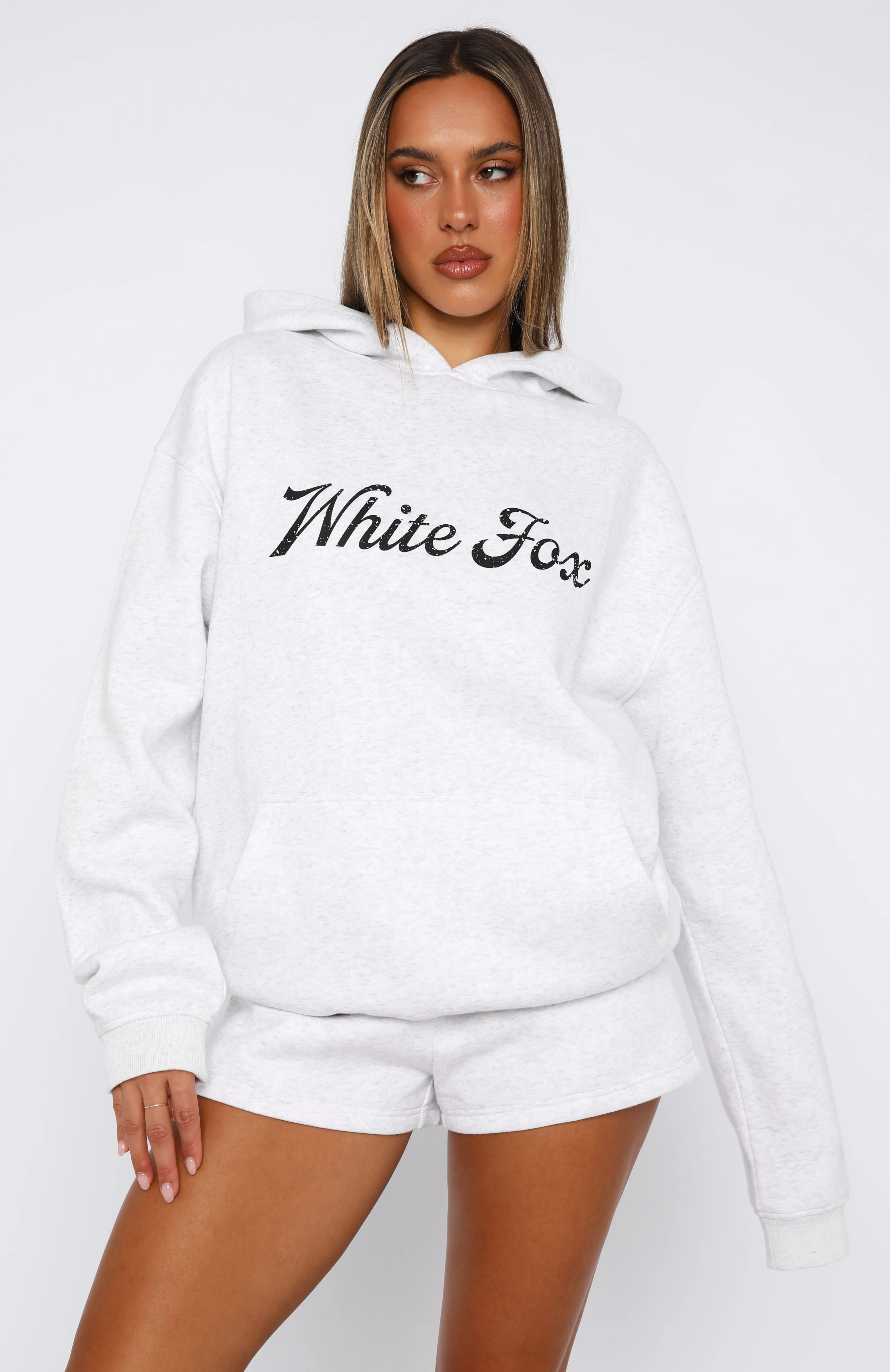The Good Life Oversized Hoodie Grey Marle