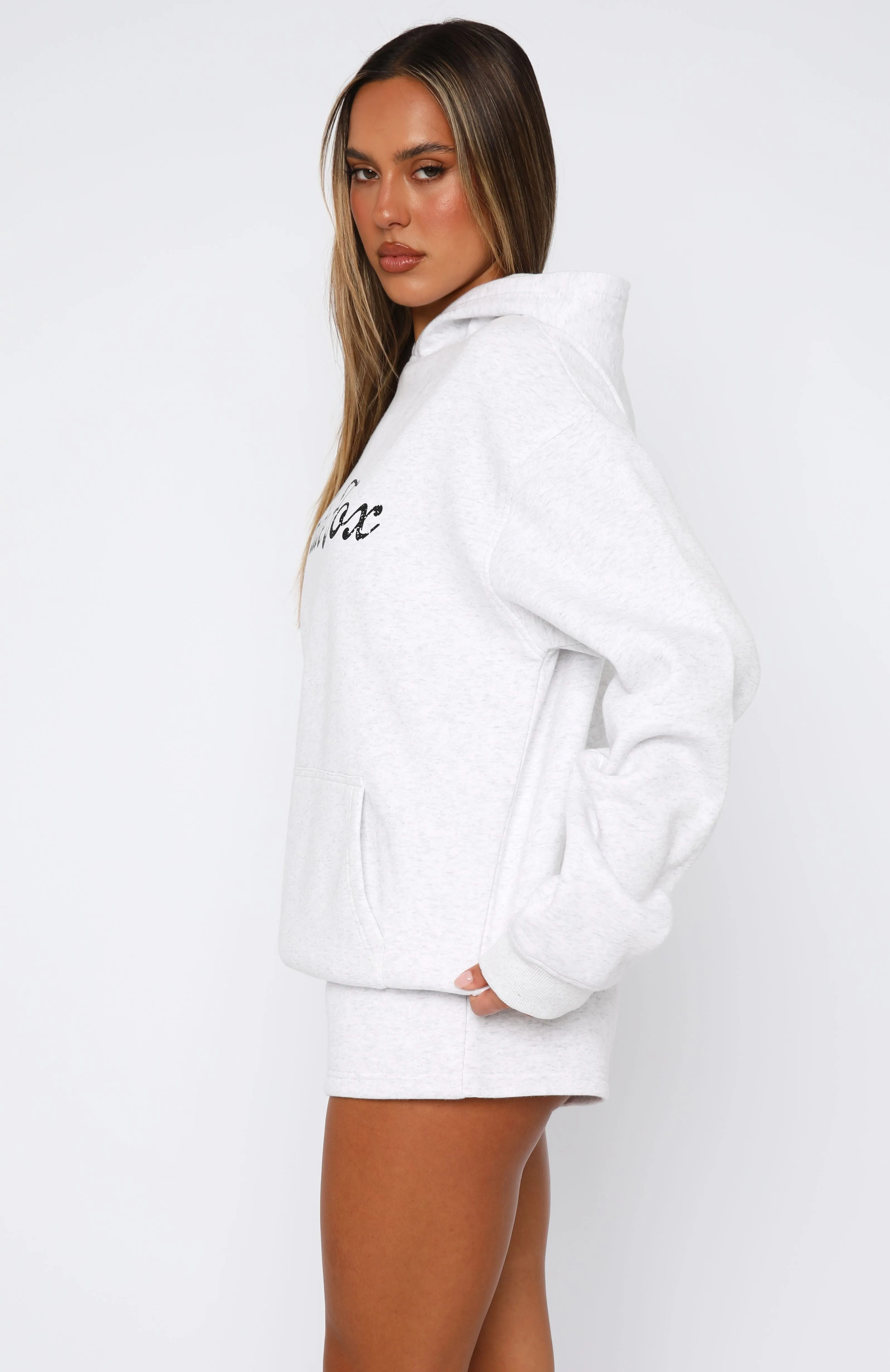 The Good Life Oversized Hoodie Grey Marle