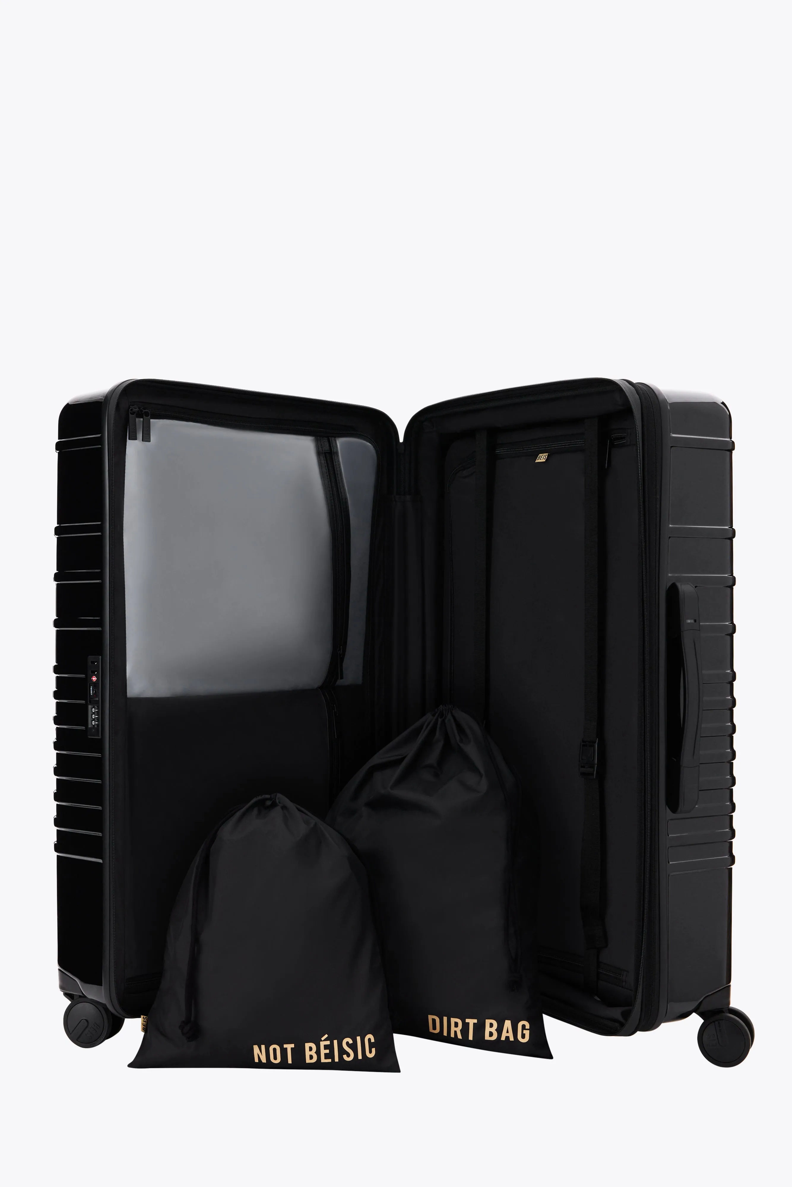 The Large Check-In Roller in Glossy Black