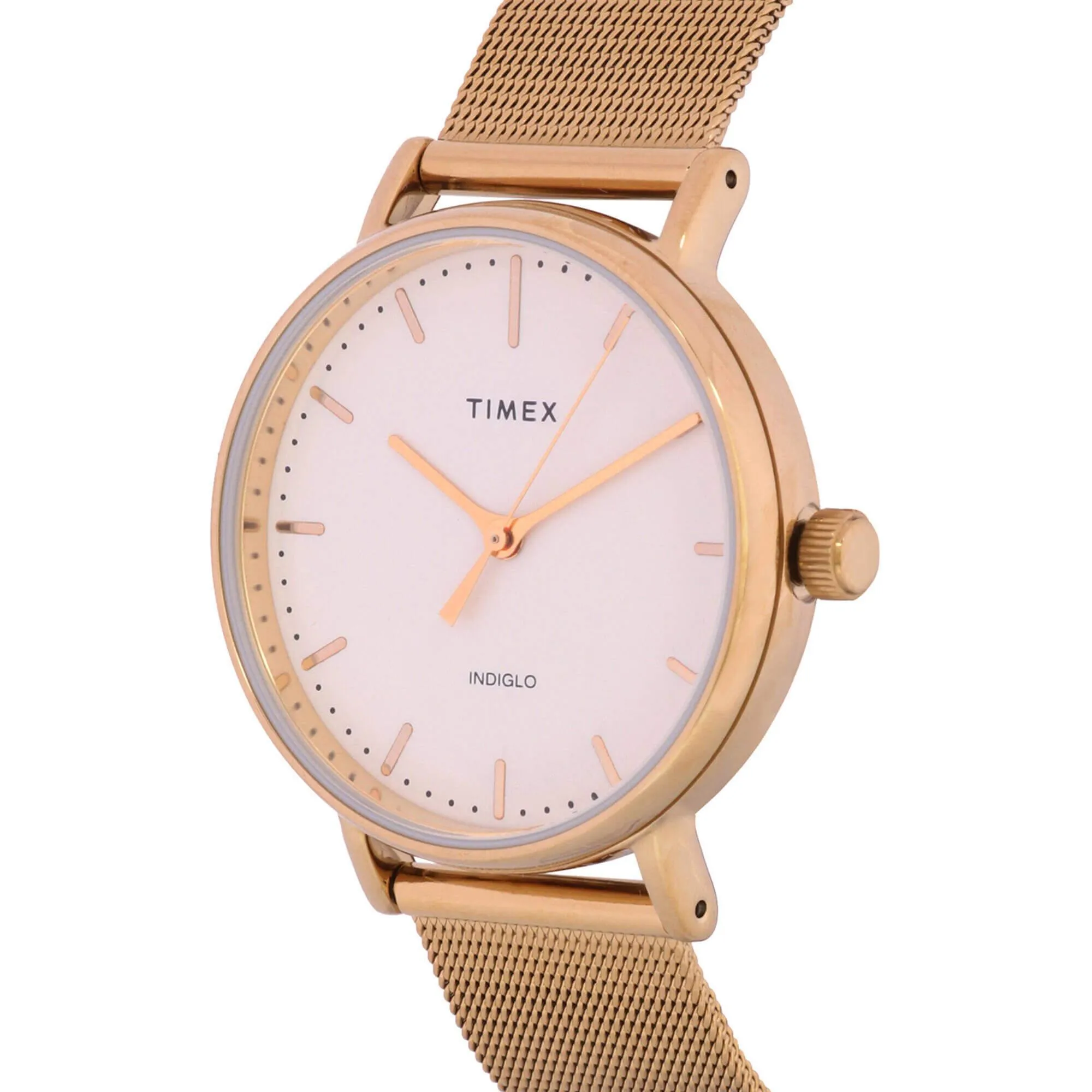 Timex Women's Watch - Fairfield Quartz Off White Dial Mesh Bracelet | TW2R26500VQ