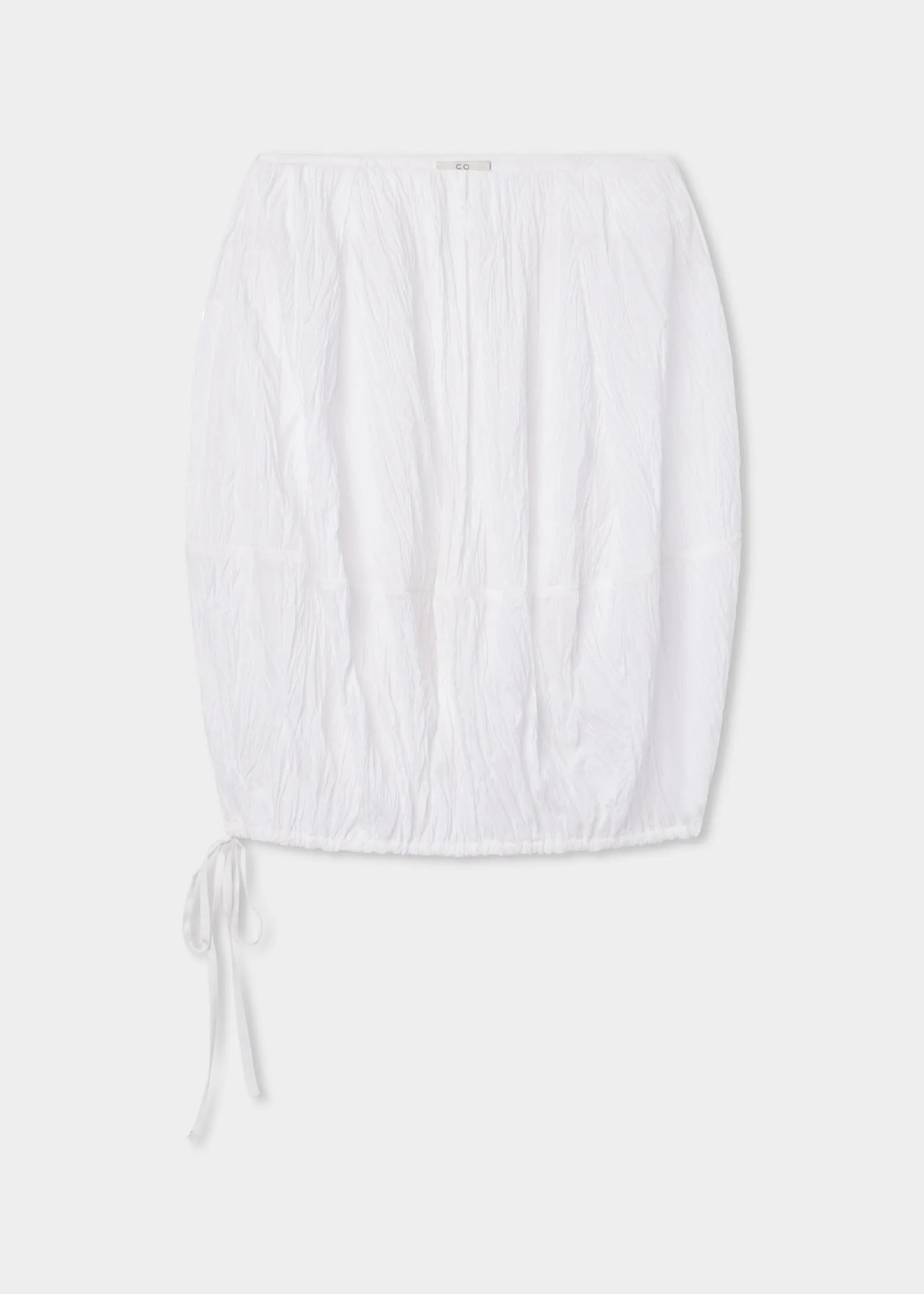 Tulip Off-Shoulder Plissé Top - Optic White