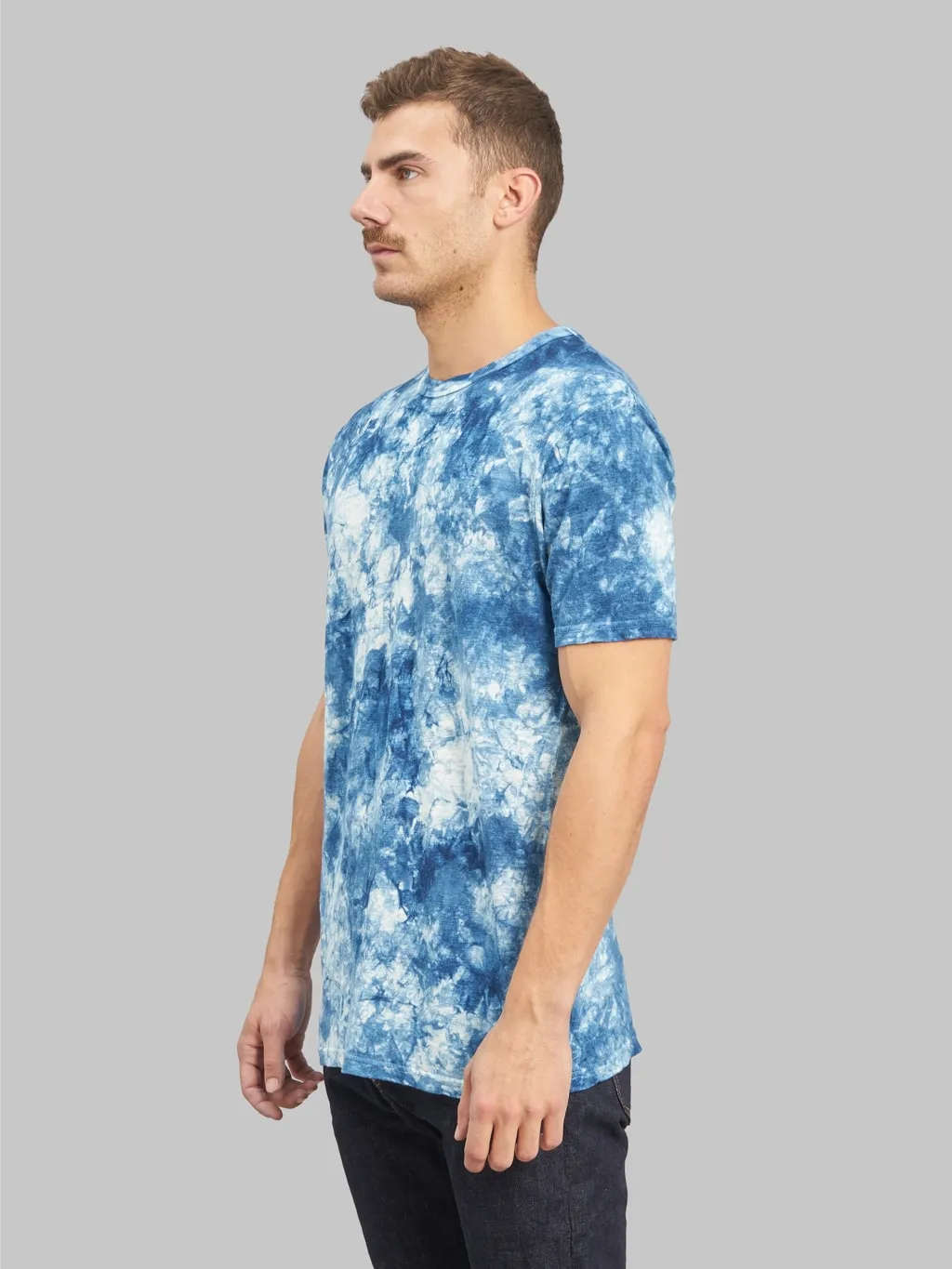 UES Natural Indigo Hand-Dyed Murakumo T-Shirt