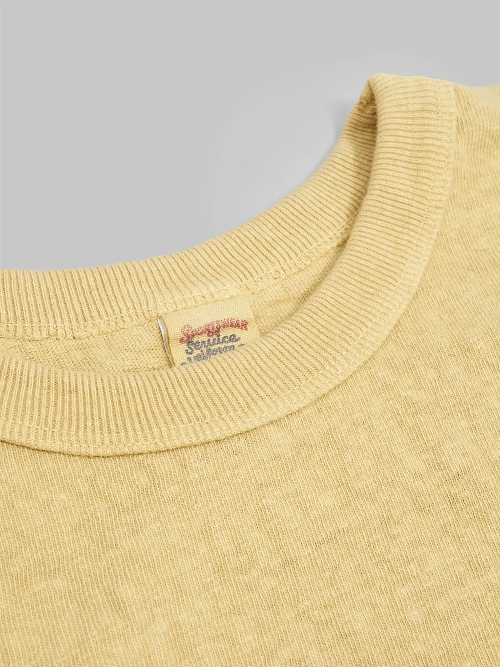 UES No.8 Slub Nep Short Sleeve T-Shirt Light Yellow