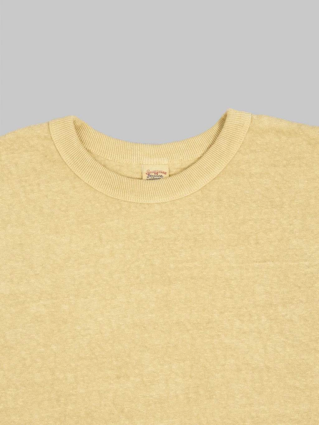 UES No.8 Slub Nep Short Sleeve T-Shirt Light Yellow