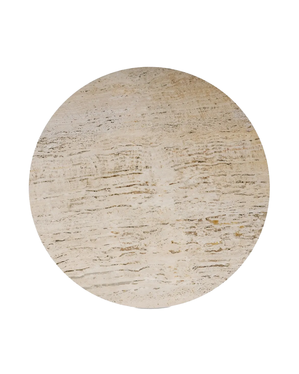 VINTAGE BROWN TRAVERTINE COFFEE TABLE